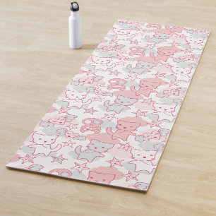 Cat Goth Skull Japanese Style Kawaii Heart Cloud Yoga Mat