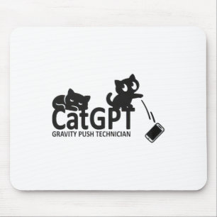 Cat Gpt Gravity Push Technician _1 Mouse Pad