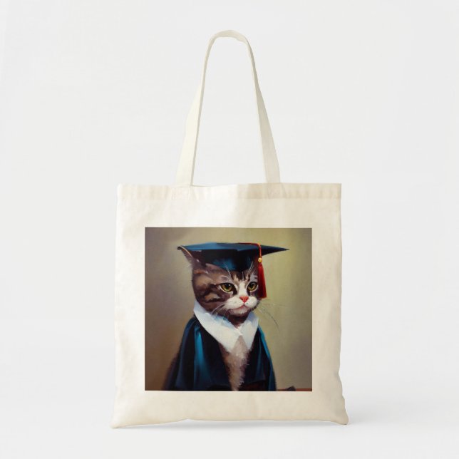 Cat Graduate Tote Bag (Front)