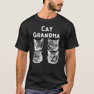 Cat Grandma Retro T-Shirt