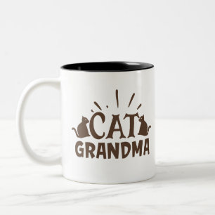 Cat Grandma Two-Tone Coffee Mug
