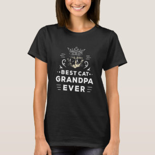 Cat Grandpa Grandparents Day Kitten Breeder Cat Wh T-Shirt