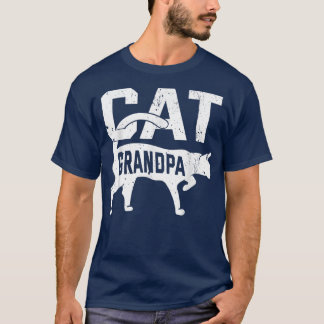 Cat Grandpa Kitten Pet Owner Meow Father's Day  T-Shirt