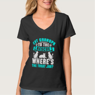 Cat Grandpa to the Rescue Where's the Treat Jar Ca T-Shirt