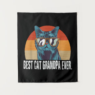 Cat Grandpa Vintage Style Cat Retro Gift Tapestry
