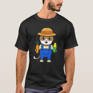 Cat Graphic Agriculture Agriculteur Farmer Tractor T-Shirt