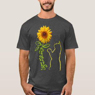 Cat Graphic Tshirts, Cat Sunflower  T, Cat Sunshin T-Shirt