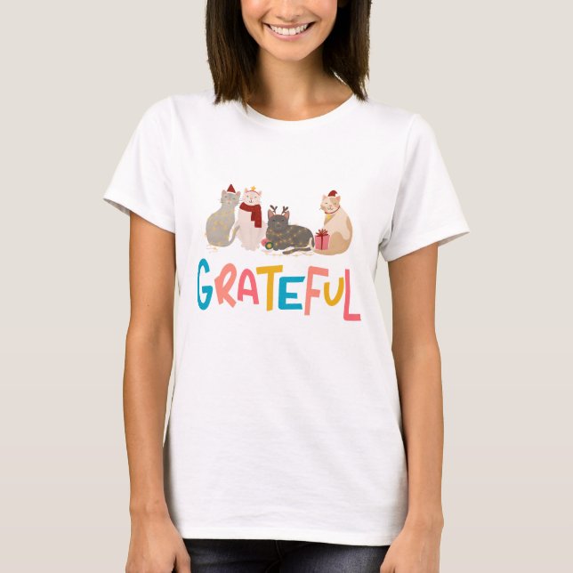 Cat Grateful T-Shirt (Front)