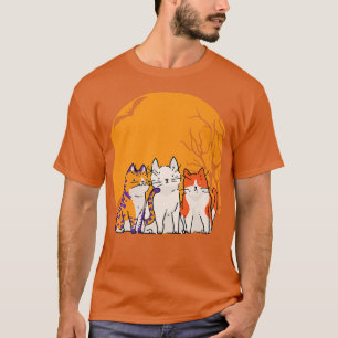 Cat Graveyard Lazy Halloween Costume Cute Kitten K T-Shirt