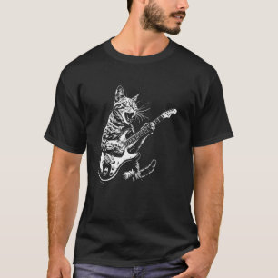 Cat Guitarist Guitar - Ocicat Dad Mum T-Shirt