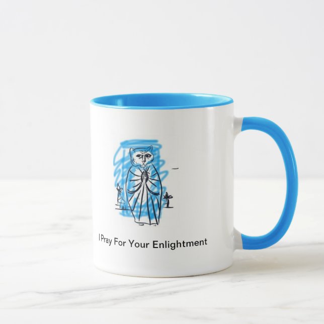 Cat Guru - I Pray for Your Enlightment Mug (Right)