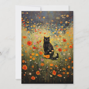 cat gustav klimt invitation