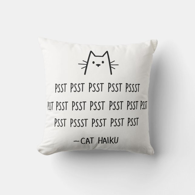 Cat Haiku Pillow (Front)