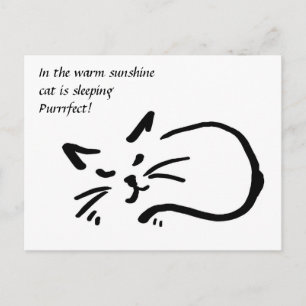 Cat haiku postcard