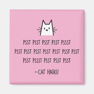 Cat Haiku Square Magnet