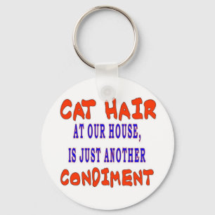 CAT HAIR AT OUR HOUSE KEY RING