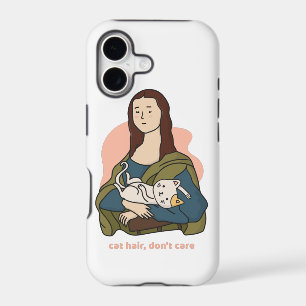 Cat hair don't care cute Mona Lisa