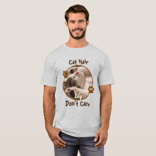 Cat Hair, Don't Care Personalised T-Shirt