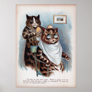 Cat Hair Dye Shop, Louis Wain Poster
