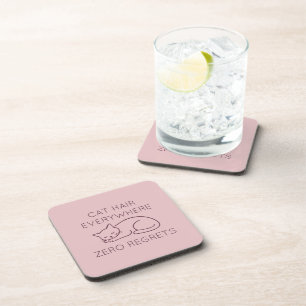 Cat hair zero regrets coaster