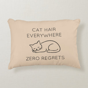 Cat hair zero regrets decorative cushion