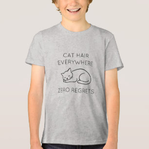 Cat hair zero regrets Tri-Blend shirt