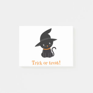 Cat Halloween Black Animal Fantasy October Autumn. Post-it Notes