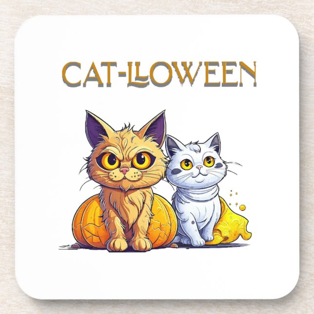 Cat Halloween  Coaster (Front)