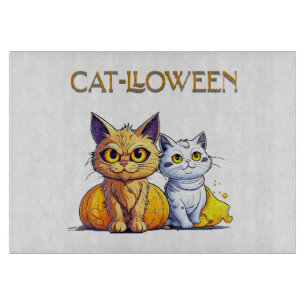 Cat Halloween Cutting Board