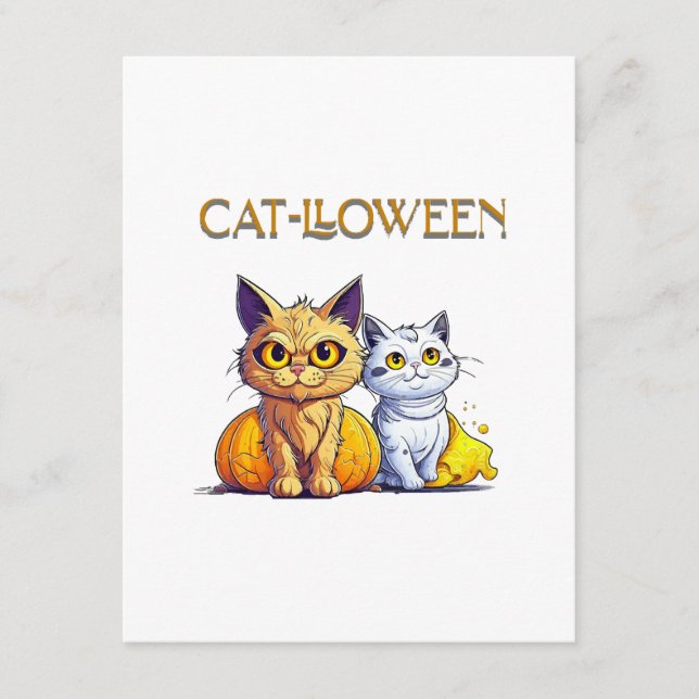 Cat Halloween  Enclosure Card (Front)