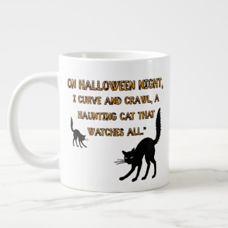 cat halloween, large coffee mug