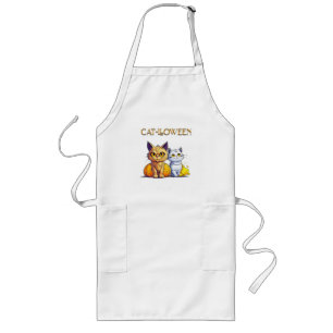 Cat Halloween Long Apron