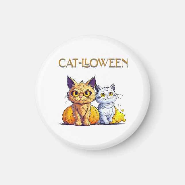 Cat Halloween  Magnet (Front)