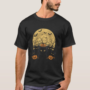 Cat Halloween Moon T-Shirt