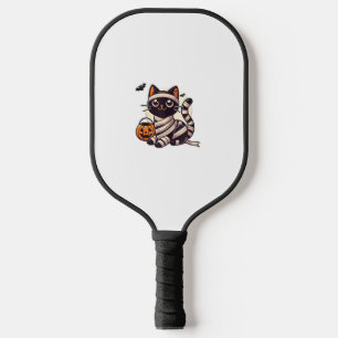Cat Halloween Mummy Cute Cat Kids  Pickleball Paddle