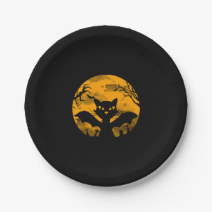 Cat Halloween Paper Plate