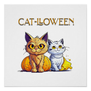Cat Halloween  Poster