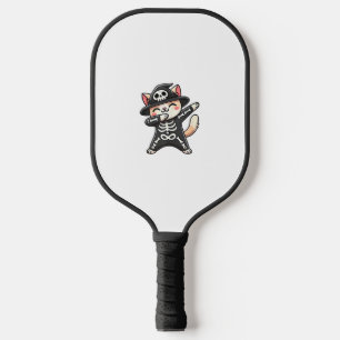 Cat Halloween Skeleton Cute Cat Kids  Pickleball Paddle