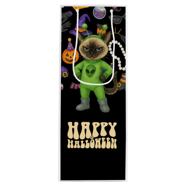 Cat Halloween  Small Gift Bag (Front)