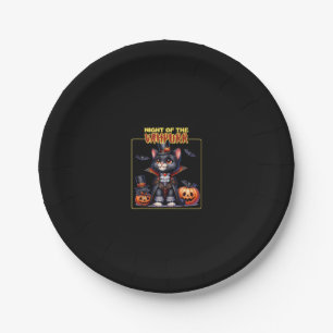 Cat Halloween Spooky Kitten Lover Trick Or Treat K Paper Plate
