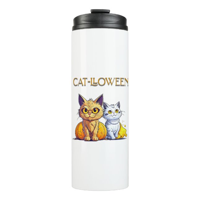 Cat Halloween  Thermal Tumbler (Front)
