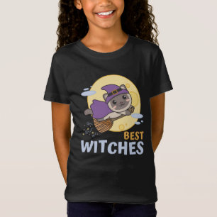 Cat Halloween Witch Children Witches Best Witches T-Shirt