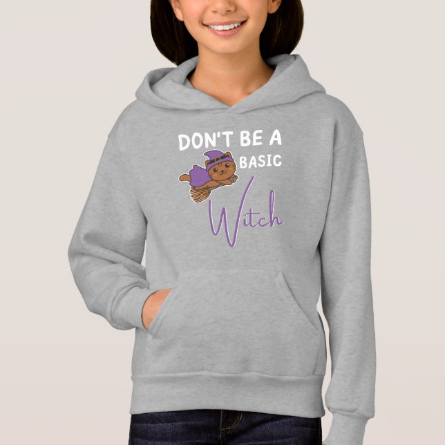 Cat Halloween Witch Witches Don't Be A Basic Witch (Front)