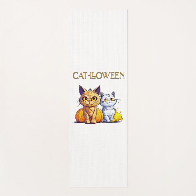Cat halloween   yoga mat (Front)