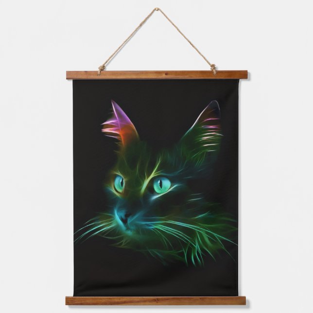 cat hanging tapestry kitty animal pet cute (Front)