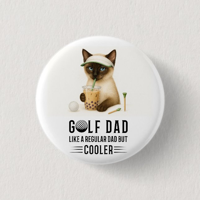 CAT  Happy Father' Day for Cat Dad Cat Lovers 3 Cm Round Badge (Front)