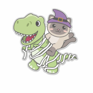 Cat Happy Halloween T-rex Mummy Costume