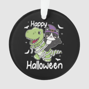 Cat Happy Halloween T-rex Mummy Costume Ornament