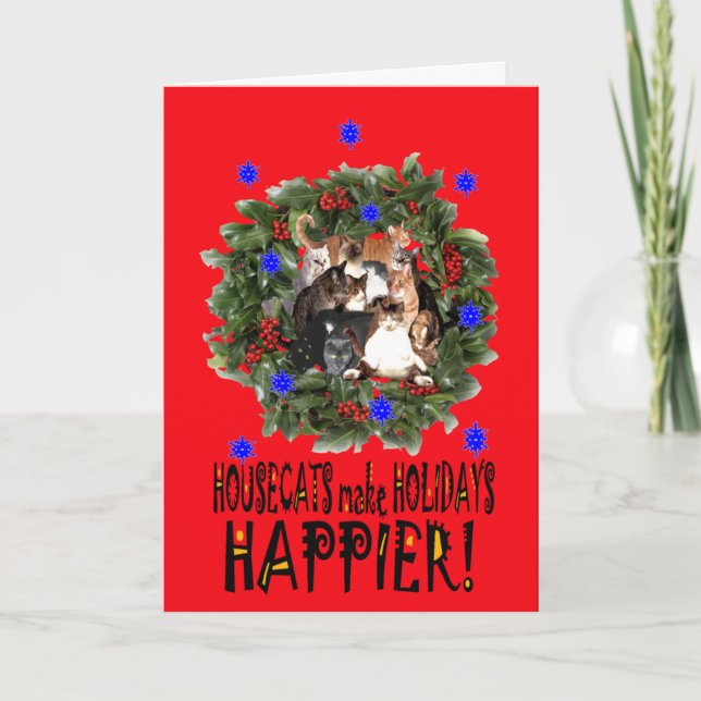 CAT HAPPY HOLIDAYS CARD (Front)