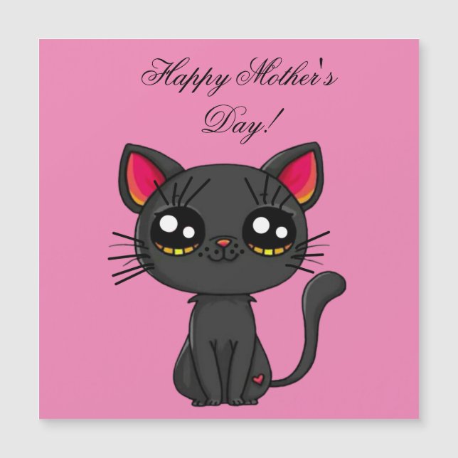 Cat Happy Mother's Day  Magnetic Invitation (Front)